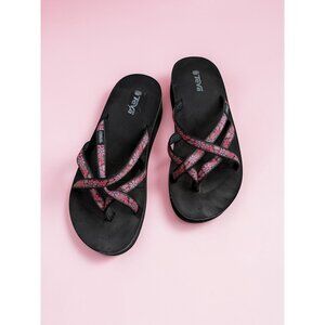 TEVA Women’s Pink Black Sandals Size 6 Shoes